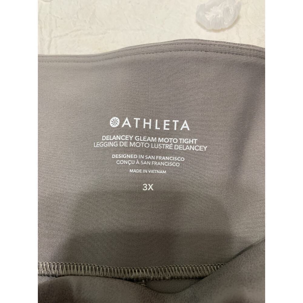 ATHLETA Women’s Delancey Gleam Moto Tight Taupe Size 3X Athleisure - Picture 8 of 12